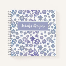 Rezepte für graue und lavendelfarbene Muster Notizblock