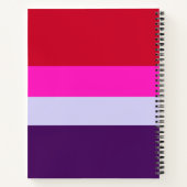 Rezepte für rote, rosa und Lila Streifen Notizblock (Rückseite)