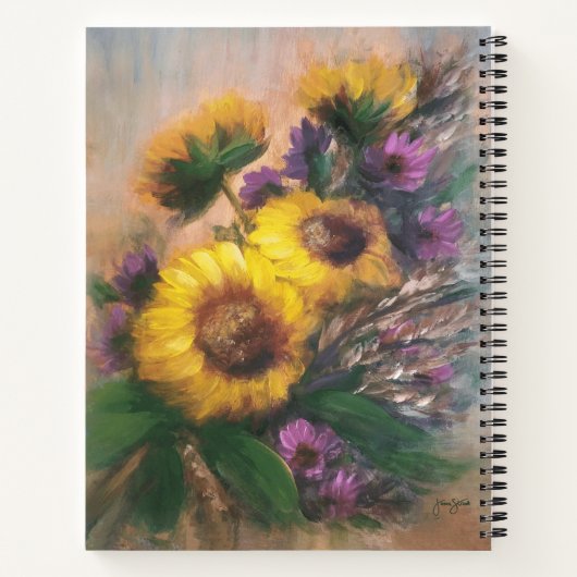 Rezepte für Sonnenblumen-Notebook Notizblock (Rückseite)