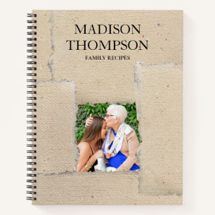 Rezepte für Vintage Fotos Notizblock