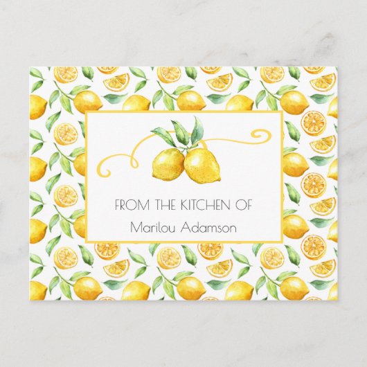 Rezepte für Wasserfarben und grüne Blätter | Postkarte (Vorderseite)