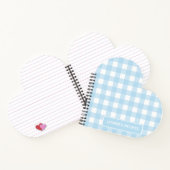 Rezepte | Gingham-Muster Hellblau und Weiß Notizblock (Innenseite)