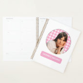 Rezepte | Gingham-Muster rosa und Weiß Planer (Anzeige)