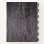 Rezepte Kochbuch Rustikales Holz Personalisiert Notizbuch (Rückseite)