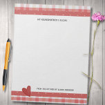 Rezepte meiner Großmutter Retro-Kariertes großes N Notizblock<br><div class="desc">Personalisieren Sie dieses niedliche Retro karierte Seite Rezept Note mit einem Namen oder anderen Text. Erstellt in rosa-roten Polka-Punkten und einem bräunlichen karierten Muster mit viel Schreibraum. Design wird auf allen Blättern gedruckt. Eine kostengünstige Möglichkeit, Seiten zu jedem Rezeptbinder hinzuzufügen, der 8, 5 x 11 Papier akzeptiert. Auch ein kleinerer...</div>