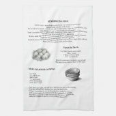 Rezepte mit Bleistift-Illustrationen; Hafermehl, Handtuch (Vertikal)