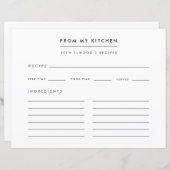 Rezepte | Modern aus meiner Küche Rezept Card (Vorne/Hinten)