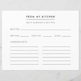 Rezepte | Modern aus meiner Küche Rezept Card