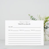 Rezepte Modernes Skript aus der Küche Rezept Karte (Stehend Vorderseite)