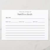 Rezepte Modernes Skript aus der Küche Rezept Karte (Vorderseite)