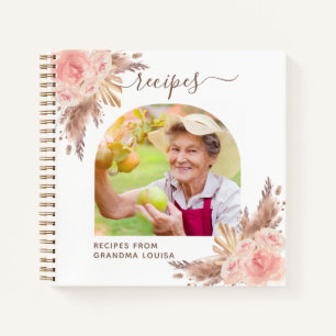 Rezepte Pampas Gras Rosa Blumensträuße Foto Notizblock