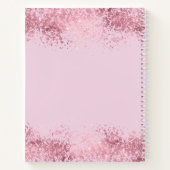 Rezepte Rosa Glitzer Cupcake Personalisiertes Note Notizblock (Rückseite)