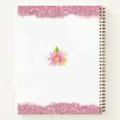 Rezepte Rosa Glitzer Cupcake Personalisiertes Note Notizblock (Rückseite)