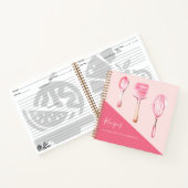 Rezepte rosa Küchenutensilien Kochbuch Notizblock (Innenseite)