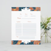 Rezepte und Erinnerungen Autumnal Blumenzitat (Stehend Vorderseite)