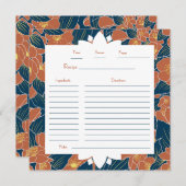 Rezepte und Erinnerungen Autumnal Blumenzitat (Vorne/Hinten)