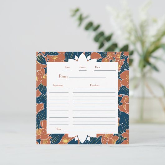 Rezepte und Erinnerungen Autumnal Blumenzitat (Stehend Vorderseite)