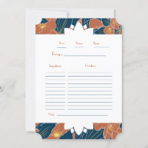 Rezepte und Erinnerungen Autumnal Florale Flatreze