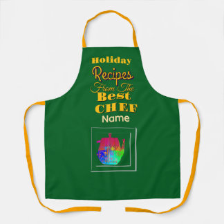 Rezepte vom besten Chef Kaffee Topf Grün Schürze