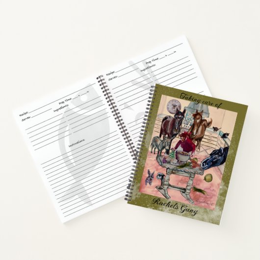 Rezepte von Schachteln passen sich an Notizblock (Innenseite)