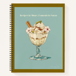 Rezeptheft mit Eiscreme Notizblock