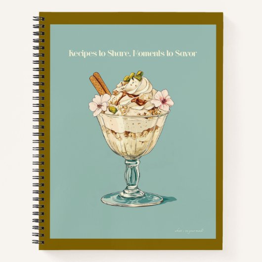 Rezeptheft mit Eiscreme Notizblock (Vorderseite)