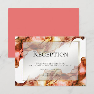 REZEPTION   Abstrakte Aquarell Herbstfarben 3 Einladung