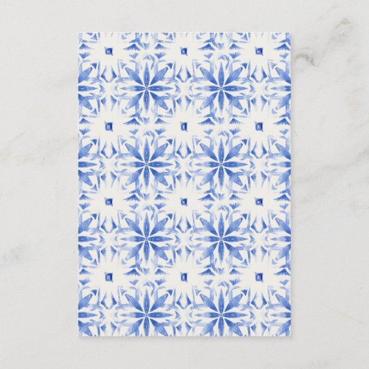 Rezeption: Boho marokkanische Gelbe Zitrone Begleitkarte (Rückseite)