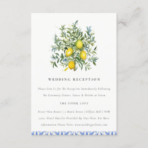 Rezeption: Boho marokkanische Gelbe Zitrone Begleitkarte