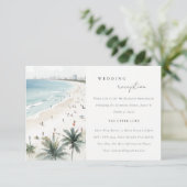 Rezeption des Coastal Miami Beach Palm Tree Begleitkarte (Stehend Vorderseite)