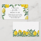 Rezeption für Brautparty Zitronengrün Visitenkarte (Vorne/Hinten)