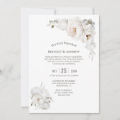 Rezeption für Hochzeiten im Weißen Winter Einladung (Vorderseite)