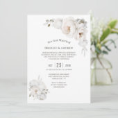 Rezeption für Hochzeiten im Weißen Winter Einladung (Stehend Vorderseite)