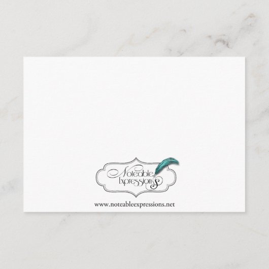 Rezeption für Hochzeiten in Rot und Blau Begleitkarte (Rückseite)