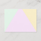 Rezeption für Mute Pastel geometrische Hochzeit Begleitkarte (Rückseite)