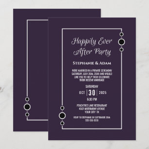 Rezeption für Purple White Happily Ever After Hoch Einladung