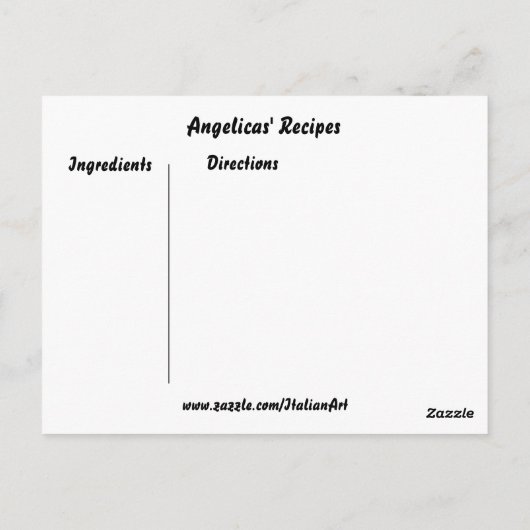 Rezeption Italienisch Fine Art Postkarte (Rückseite)