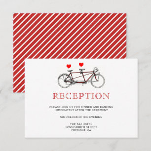 Rezeption mit Vintage-Tandemfahrrad Einladung