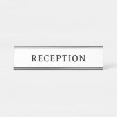 REZEPTION | Professionell Modern Schreibtischnamensplakette (Vorderseite )