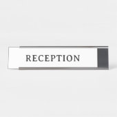REZEPTION | Professionell Modern Schreibtischnamensplakette (Vorderseite )