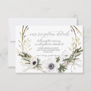 Rezeption Rosa Weiße Florale BOHO Aquarell RSVP Karte