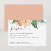 REZEPTION SPÄTERE Sommer Foliage Green Chic WEDDIN Begleitkarte (Vorne/Hinten)