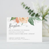 REZEPTION SPÄTERE Sommer Foliage Green Chic WEDDIN Begleitkarte (Stehend Vorderseite)