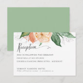 REZEPTION SPÄTERE Sommer Foliage Green Chic WEDDIN Begleitkarte (Vorne/Hinten)