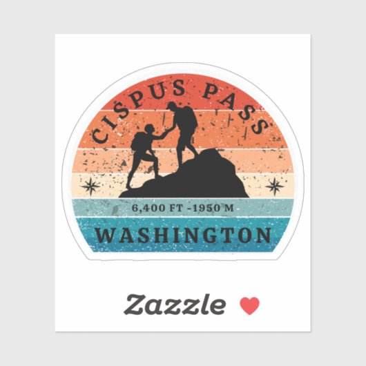 Rezeption: Wanderung durch Washington Alpen Aufkleber (Blatt)