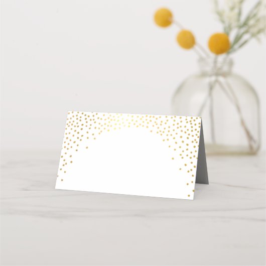 REZEPTION WEDDING Moderne rustikale Mini-Goldkonfe Platzkarte (Vorderseite)