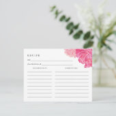 Rezeptionskarte für schwarzen Streifen und rosafar (Stehend Vorderseite)