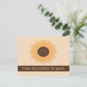 Rezeptionskarte für Sonnenblumen Postkarte (Stehend Vorderseite)