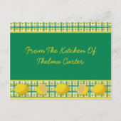 Rezeptionskarte für Zitronen Postkarte (Vorderseite)