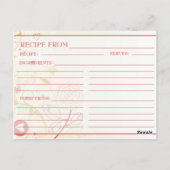 Rezeptionskarten für Brautparty - Vintage Blumenbe Postkarte (Rückseite)